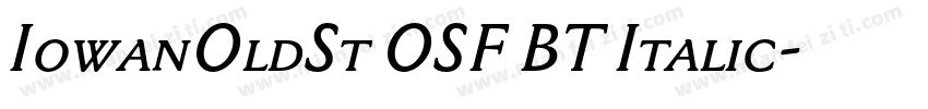 IowanOldSt OSF BT Italic字体转换